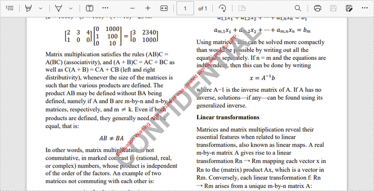 C++: Add Text Watermarks to PDF Documents