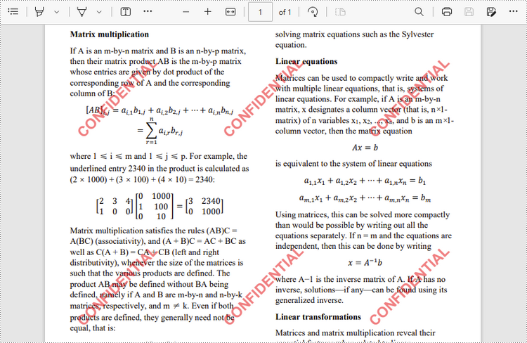 C++: Add Text Watermarks to PDF Documents