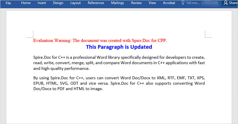 C++: Create or Edit Word Documents