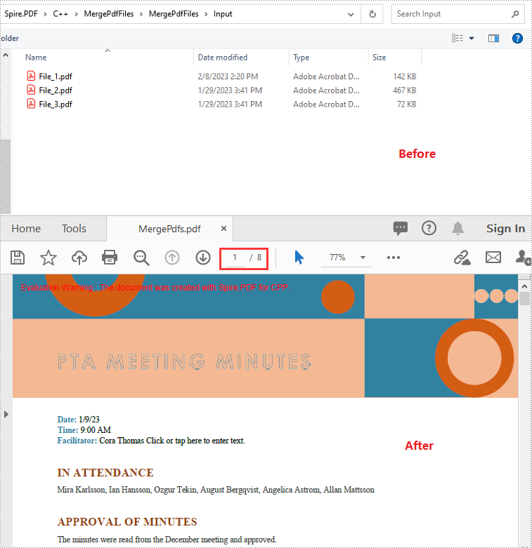 C++: Merge Multiple PDF Files into a Single PDF