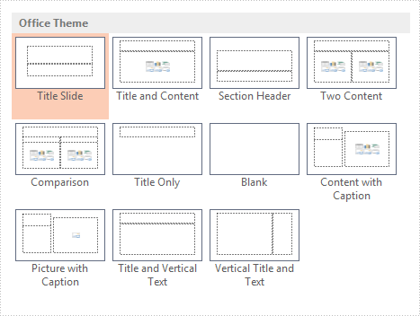Change the layout of the slide in .NET