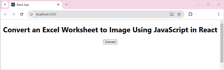 React app runs at localhost:3000