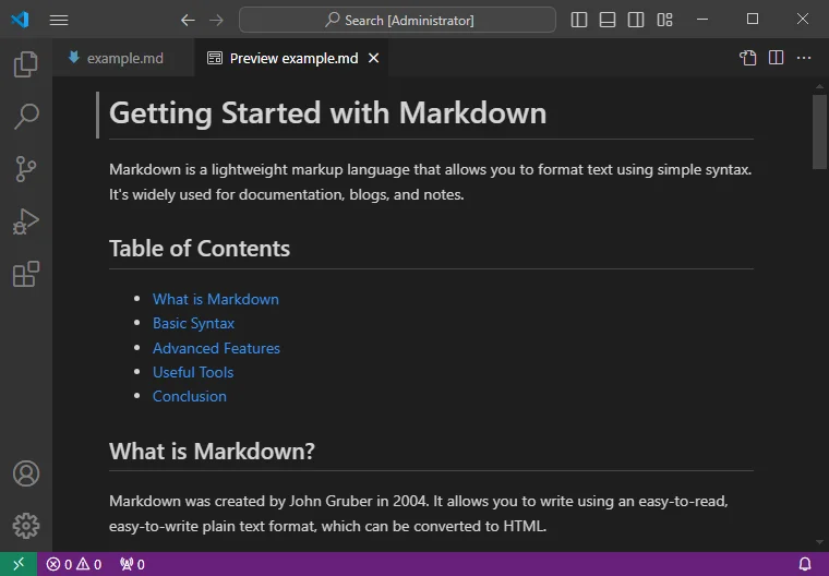 Prévisualiser Markdown avant de le convertir en HTML