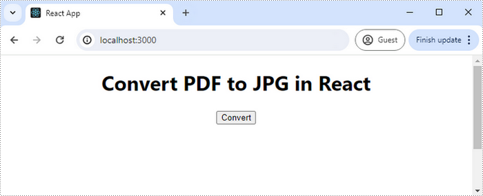 React app to convert PDF to JPG