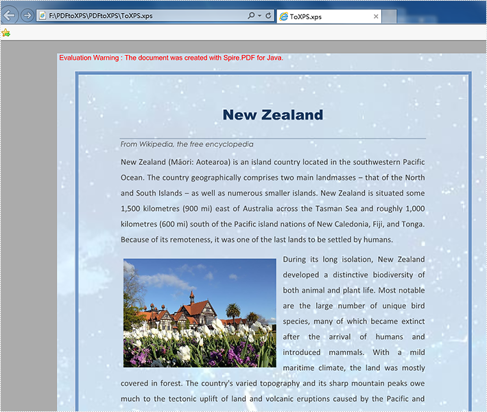 Convert PDF to XPS and XPS to PDF in Java