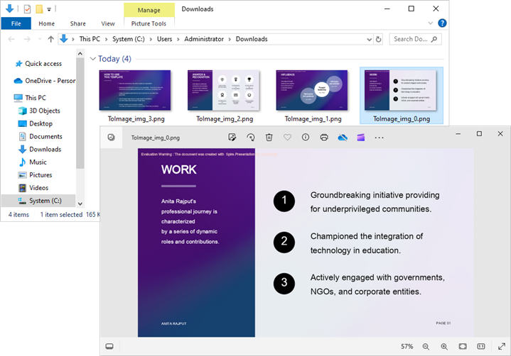 Convert PowerPoint to PNG in React