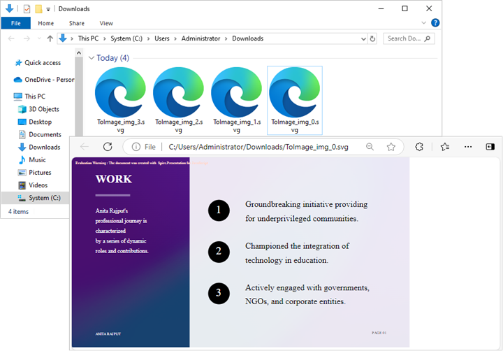 Convert PowerPoint to SVG in React