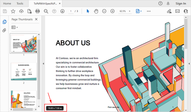 Convert a PowerPoint Presentation to PDF with a Custom Page Size