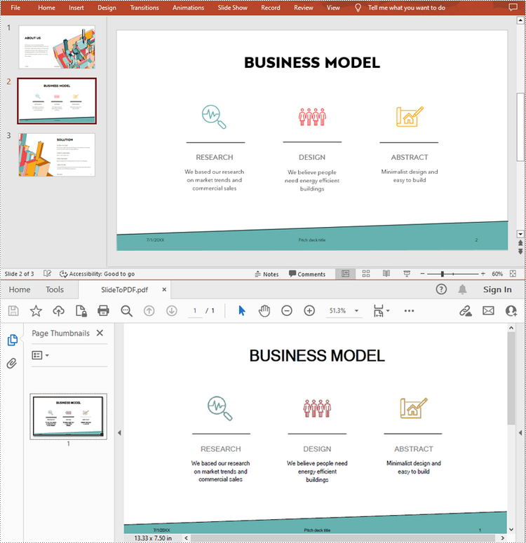 Convert a PowerPoint Slide to PDF
