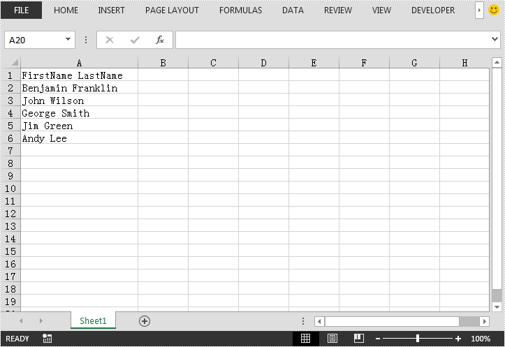 Convert Text to Columns in Excel in Java