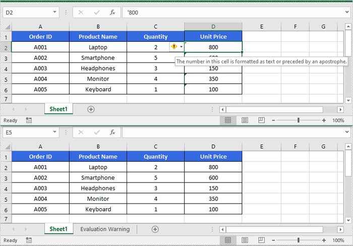 Convert Text to Numbers in Excel