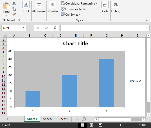 Create Chart without Using Worksheet Data Range in C#