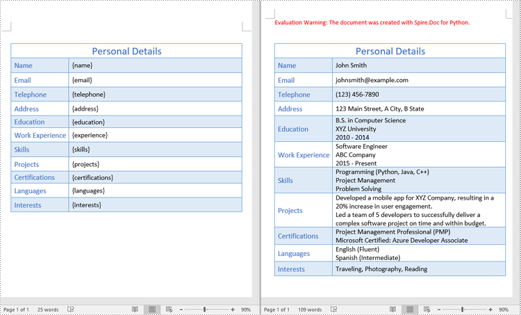 Create Word Documents from Templates with Python