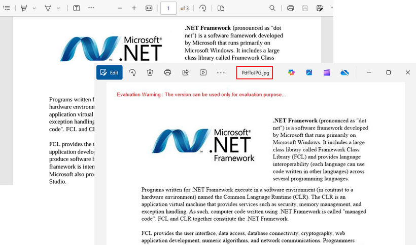Convert a PDF page to a JPG image
