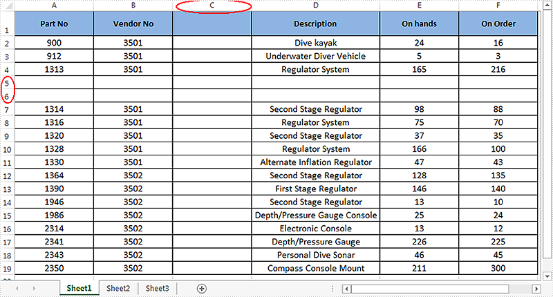 delete sheet rows blank in excel Cells