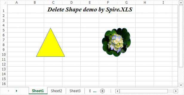Delete shapes in an Excel Worksheet in C#