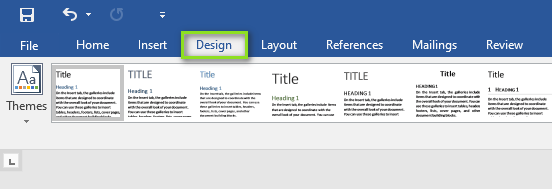 Barra multifunzione Progettazione di Microsoft Word