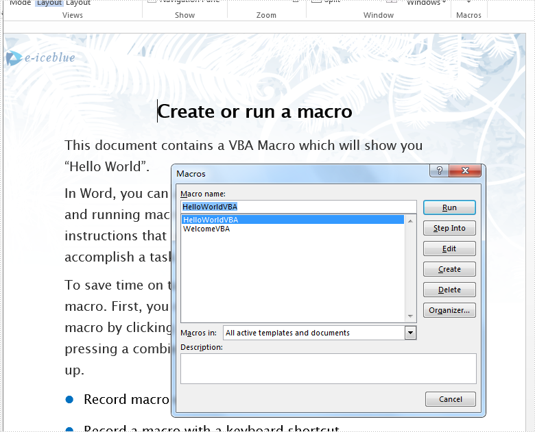 Detect and remove Word Macros in Java