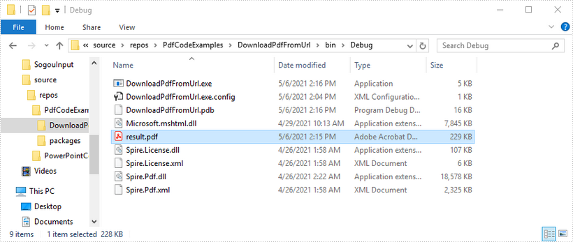 Download PDF Document from URL in C#, VB.NET