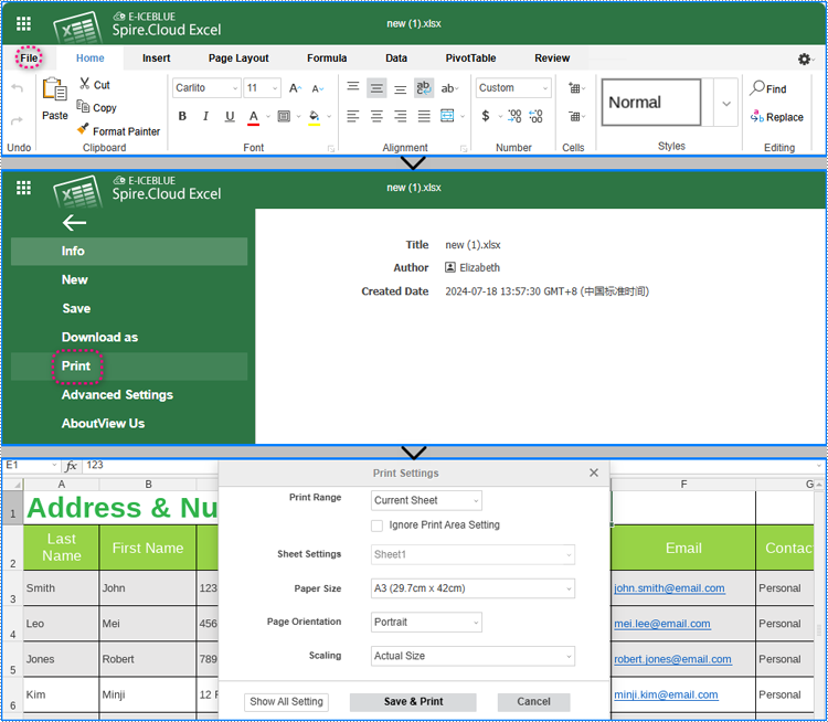 Edit Excel Files and Convert Them to PDF and Other Formats Online