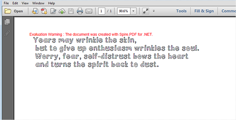 Embed private font to pdf document via Spire.PDF