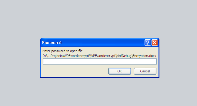 Encrypt and decrypt word document for WPF applications