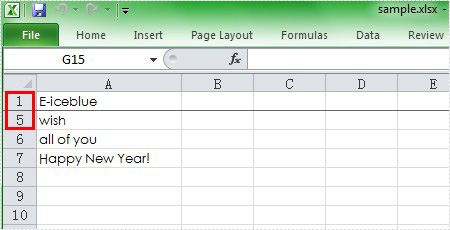 Excel freeze panes