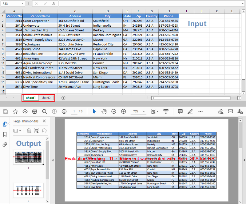 excel to pdf