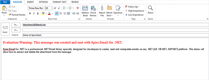 Extract and delete Email attachment