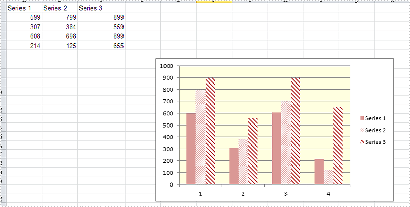 How to set the background color for Excel Chart in C#