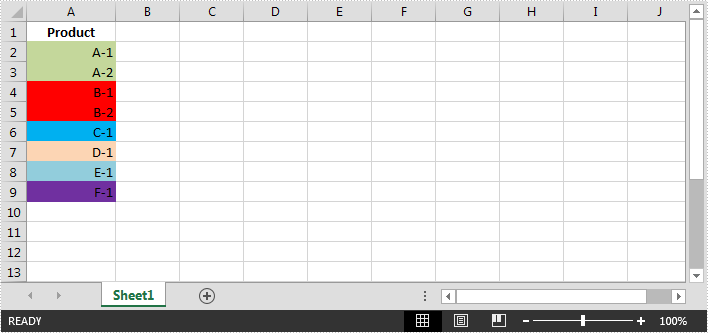 Filter cells by cell color in Excel in C#