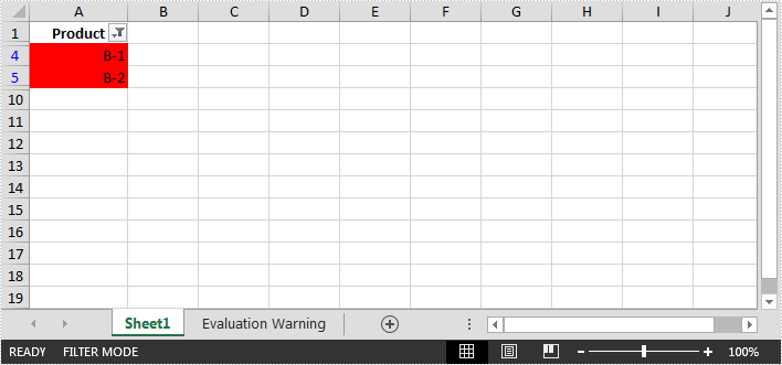 Filter cells by cell color in Excel in C#