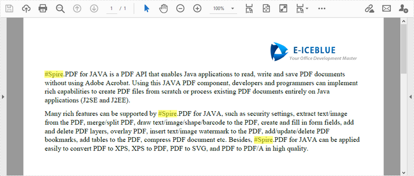 Find Text in PDF by Regular Expression in Java