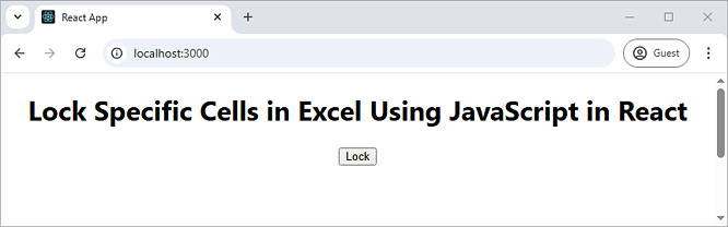 Run the code to launch the React app