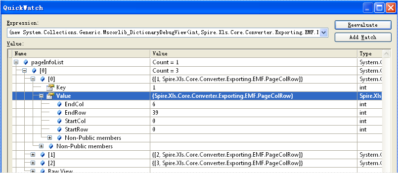 Get the page count of excel file