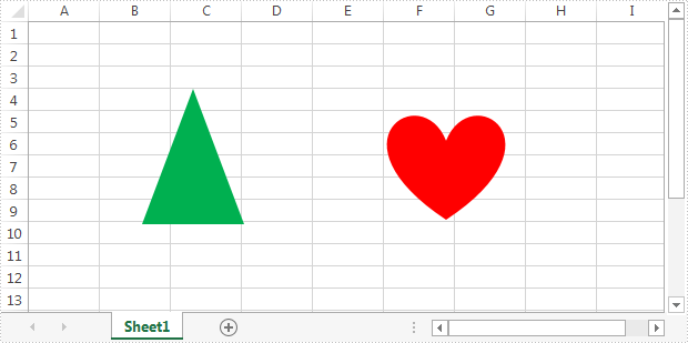 Hide or Unhide Shape in Excel in C#