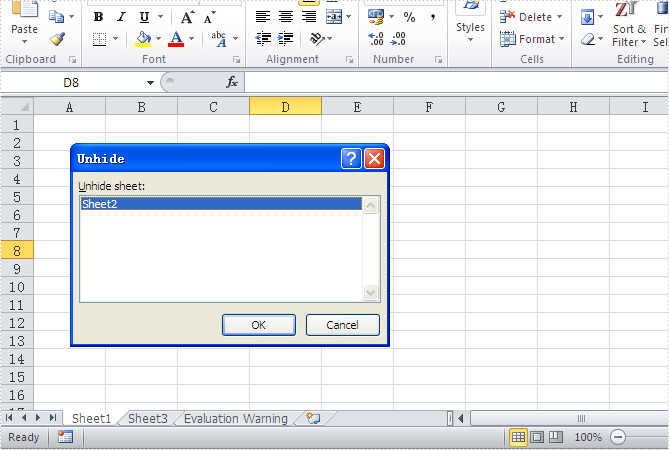 How To Hide Or Show Excel Worksheet In C