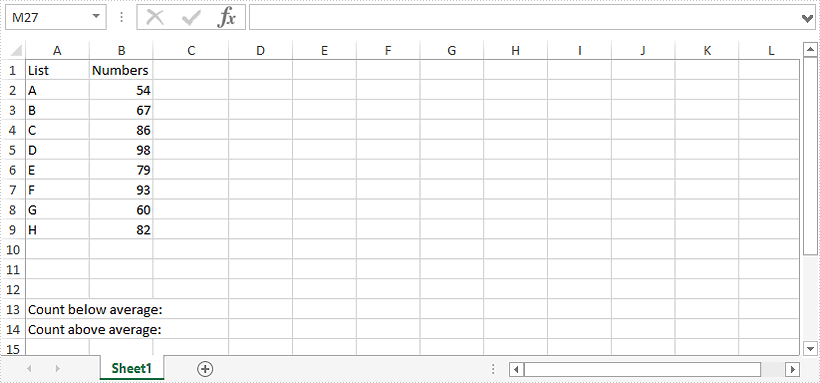 Highlight Values Below or Above Average in Excel in Java