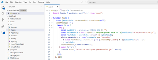 Modify app.js file
