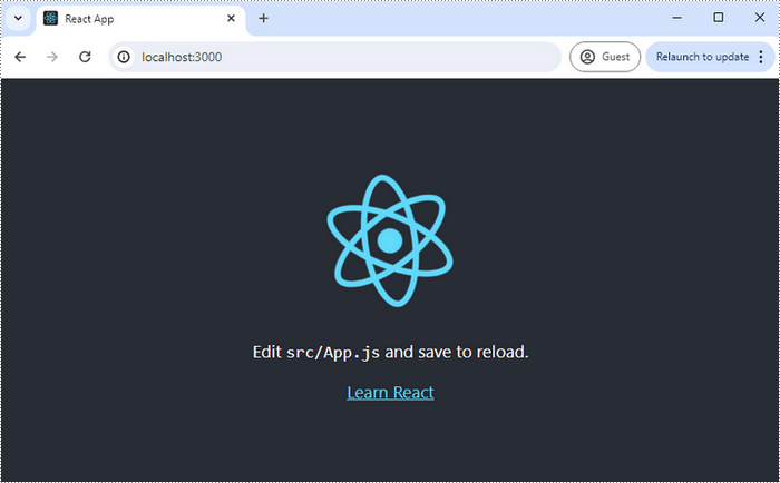 Launch React app at localhost 3000