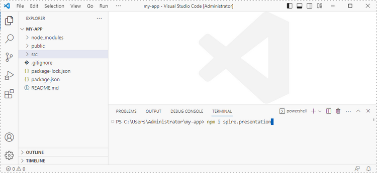 Install Spire.Presentation for Javascript via npm