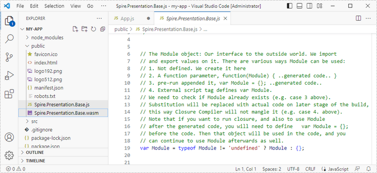 Copy library to React project