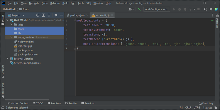 Add folders in Node.js project