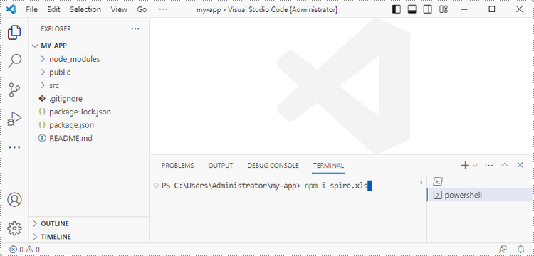 Install Spire.XLS for JavaScript from npm