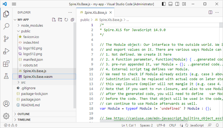 Copy library to React project