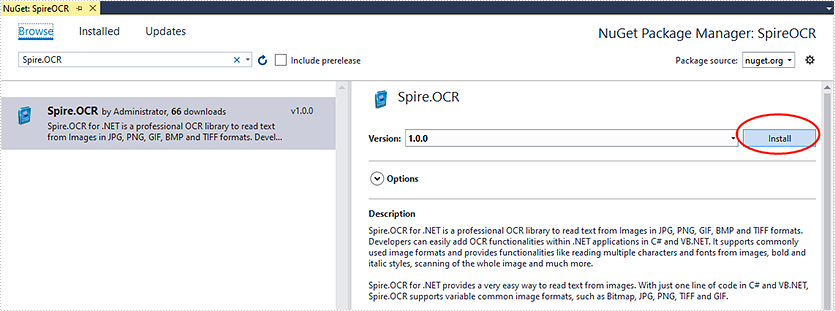 How to use Spire.OCR for .NET in .NET Core Applications