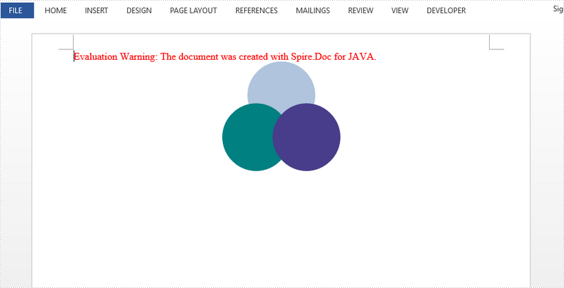 Insert Shapes in Word in Java