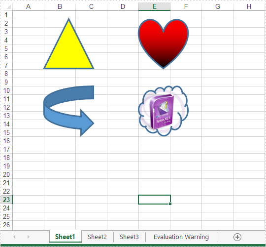 Insert and remove shapes in Excel in Java