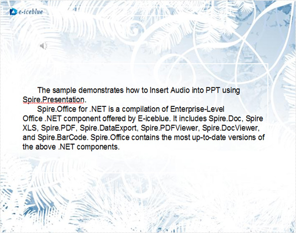 Insert Audio into PPT