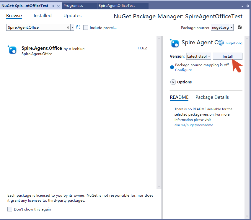 NuGet Install Spire.Agent.Office